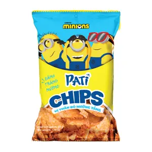 Bánh Tráng Nướng Vị Thăn Bò Nướng Tảng, Grilled Rice Cracker Chips, Grilled Beef, 1.76 oz (50g) - PATI