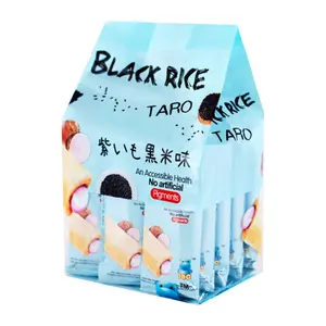 Bánh Ngũ Cốc Vị Khoai Môn, Grain Brown Rice Cake, Black Rice Taro, 5.3 oz (150g) - I.B.O