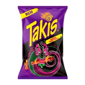 Bánh Ngô Giòn Vị Cay Ngọt, Dragon Sweet Chilli, Rolled Tortilla Chips (90g) - TAKIS