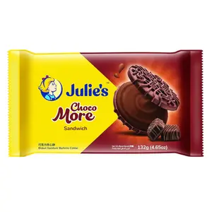 Bánh Quy Kẹp Kem Socola, Choco More Sandwich Biscuit, 3 Gói, 4.65 oz (132g) - JULIE'S