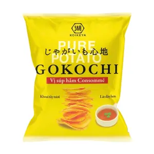 Snack Khoai Tây Vị Súp Hầm, Gokochi Pure Potato Chips, Consommé (110g) - KOIKEYA