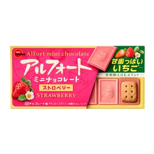 Bánh Quy Phủ Socola Dâu, Alfort Mini Chocolate, Strawberry Whole Grain Biscuits (55g) - BOURBON
