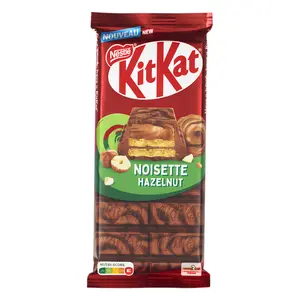 Bánh Xốp Phủ Socola Nhân Kem Hạt Dẻ, Crispy Wafer Coated in Milk Chocolate with Filling, Hazelnut (99g) - KITKAT