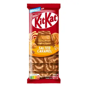 Bánh Xốp Phủ Socola Nhân Kem Caramen Muối, Crispy Wafer Coated in Milk Chocolate with Filling, Salted Caramel (99g) - KITKAT