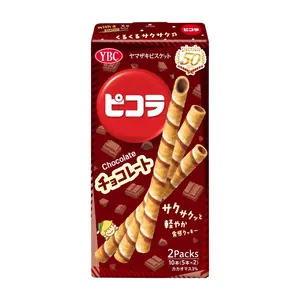Bánh Quế Nhân Kem Socola, Chocolate Wafer Rolls, 2 Gói (49g) - YBC