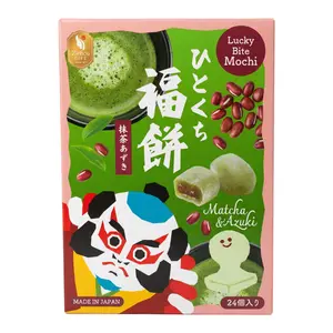 Bánh Mochi Vị Trà Xanh & Đậu Đỏ, Lucky Bite Mochi, Matcha & Azuki, 24 Cái (288g) - ZELICO