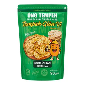 Tempeh Giòn Thượng Hạng Vị Nguyên Bản, Tempeh Chips, Original (90g) - ONG TEMPEH