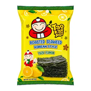 Rong Biển Nướng Kiểu Hàn Vị Yuzu, Roasted Seaweed Korean Style, Yuzu Flavor, 0.21 oz (6g) - TAO KAE NOI