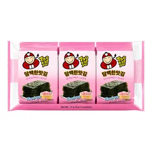 Rong Biển Vị Muối Hồng, Seasoned Laver, Himalayan Pink Salt, 3 Gói (12g) - TAO KAE NOI