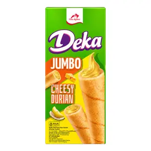 Bánh Ống Quế Vị Sầu Riêng Phô Mai, Jumbo Wafer Rolls, Cheesy Durian (140g) - DEKA
