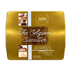 Bánh Quy Socola Bỉ Tổng Hợp (Hộp Thiếc Vàng), The Belgian Biscuitier, 15.8 oz (450g) - DESOBRY
