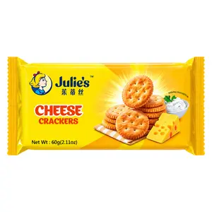 Bánh Quy Giòn Vị Phô Mai, Cheese Crackers, 2.11 oz (60g) - JULIE'S