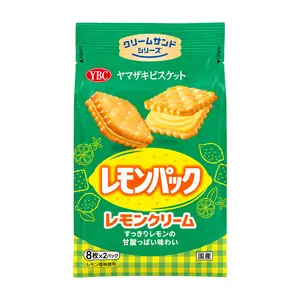 Bánh Quy Kẹp Kem Chanh, Lemon Cream Sandwich Biscuits, 2 Gói (148g) - YBC