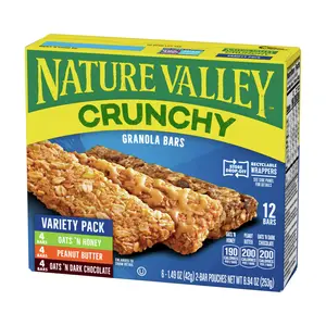Thanh Ngũ Cốc Giòn Tổng Hợp, Crunchy Granola Bars, Variety Pack, 12 Thanh, 8.94 oz (253g) - NATURE VALLEY