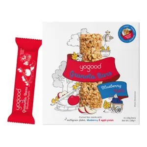 Thanh Ngũ Cốc Việt Quất & Táo, Blueberry Apple, Granola Bars, 6 Thanh (138g) - YOGOOD