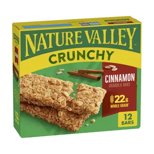 Thanh Ngũ Cốc Quế, Crunchy Granola Bars, Cinnamon, 12 Thanh, 8.94 oz (253g) - NATURE VALLEY