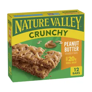 Thanh Ngũ Cốc Bơ Đậu Phộng, Crunchy Granola Bars, Peanut Butter, 12 Thanh, 8.94 oz (253g) - NATURE VALLEY
