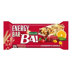 Thanh Năng Lượng Nam Việt Quất & Cam, BA! Energy Bar, Cranberry & Orange (40g) - BAKALLAND