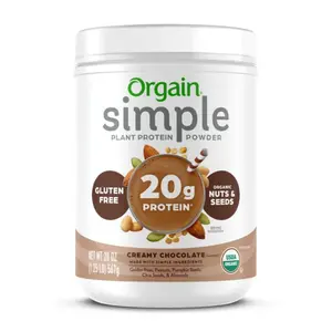 Bột Protein Thực Vật Hữu Cơ Hương Socola, Simple, Organic Plant Protein, Creamy Chocolate, 20 oz (567g) - ORGAIN