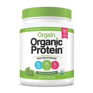 Bột Protein Thực Vật Hữu Cơ Không Chất Làm Ngọt, Organic Protein, Plant-Based Protein Powder, Natural Unsweetened, 1.59 lbs (720g) - ORGAIN