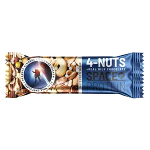 Thanh Năng Lượng 4 Loại Hạt & Socola Sữa, Nuts Protein Bar, 4 Nuts with Real Milk Chocolate (40g) - SPACE PROTEIN