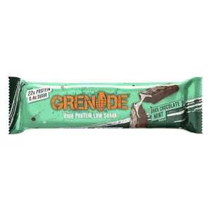 Thanh Năng Lượng Socola Bạc Hà, High Protein Low Sugar Bar, Dark Chocolate Mint (60g) - GRENADE
