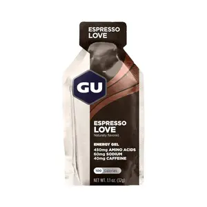 Thực Phẩm Bổ Sung Năng Lượng Hương Cà Phê, Energy Gel, Espresso Love, 40mg Caffeine, 1.1 oz (32g) - GU