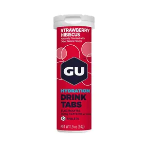Viên Sủi Hoà Tan Bổ Sung Điện Giải Hương Dâu Bụp Giấm, Hydration Drink Tabs, Strawberry Hibiscus, 12 Viên, 1.9 oz (54g) - GU
