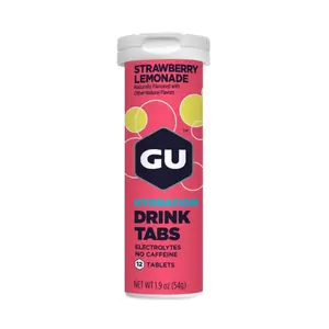 Viên Sủi Hoà Tan Bổ Sung Điện Giải Hương Soda Chanh Dâu, Hydration Drink Tabs, Strawberry Lemonade, 12 Viên, 1.9 oz (54g) - GU