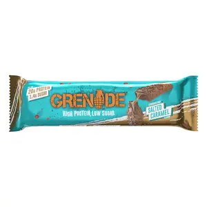 Thanh Năng Lượng Caramen Mặn, High Protein Low Sugar Bar, Chocolate Chip Salted Caramel (35g) - GRENADE
