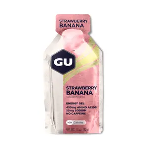 Thực Phẩm Bổ Sung Năng Lượng Hương Dâu Chuối, Energy Gel, Strawberry Banana, No Caffeine, 1.1 oz (32g) - GU