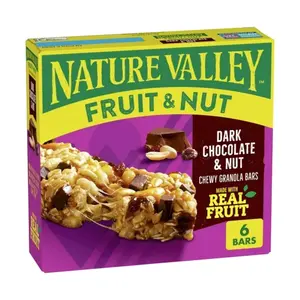 Thanh Ngũ Cốc Socola Đắng, Trái Cây & Hạt, Fruit & Nut Chewy Granola Bars, Dark Chocolate & Nut, 6 Thanh, 7.4 oz (210g) - NATURE VALLEY