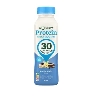 Sinh Tố Protein Vị Bánh Xốp Vani, Protein Milk Smoothie, Vanilla Wafer, No Added Sugar (425ml) - ROKEBY FARMS