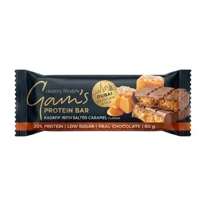 Thanh Giàu Đạm Vị Caramen Muối, Protein Bar, Kadayif with Salted Caramel Flavour (60g) - GAM'S