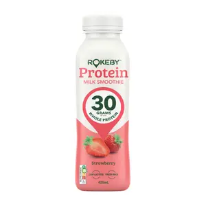 Sinh Tố Sữa Protein Vị Dâu, Protein Milk Smoothie, Strawberry (425ml) - ROKEBY FARMS