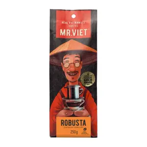 Robusta Cà Phê Rang Xay, Robusta Ground Coffee, 8.8 oz (250g) - MR. VIET