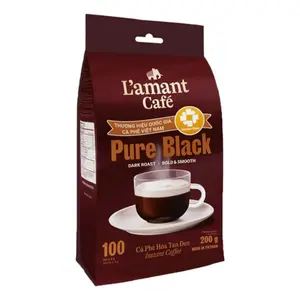 Cà Phê Hòa Tan Đen, Le Classique, Pure Black, 100 Gói (200g) - L'AMANT CAFE