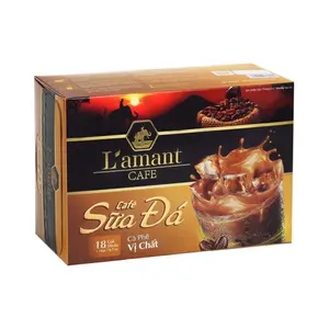 Cà Phê Sữa Đá Vị Chất, Instant Milk Coffee, 18 Gói (252g) - L'AMANT CAFE