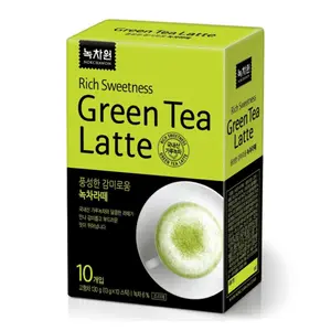 Trà Xanh Latte, Rich Sweetness Green Tea Latte, 10 Gói (180g) - NOKCHAWON