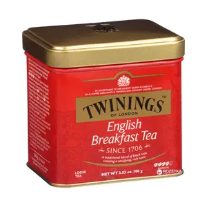 Trà Đen Kiểu Anh Buổi Sáng, English Breakfast Tea, Traditional Blend of Black Tea, Loose Tea Leaf, 3.53 oz (100g) - TWININGS