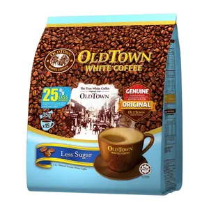 Cà Phê Ít Đường, Less Sugar, 3 in 1 Instant Premix White Coffee, 15 Gói (525g) - OLDTOWN WHITE COFFEE
