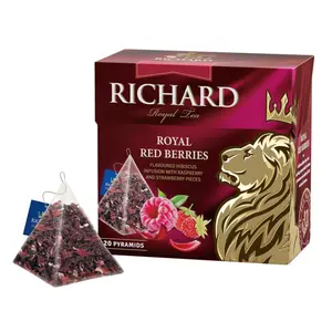 Trà Bụp Giấm, Mâm Xôi & Dâu Rừng, Royal Red Berries, 20 Gói, 1.2 oz (34g) - RICHARD ROYAL TEA