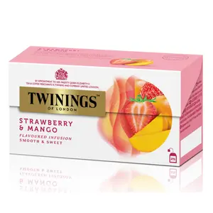 Trà Dâu & Xoài, Strawberry & Mango Tea, 25 Túi Trà (50g) - TWININGS