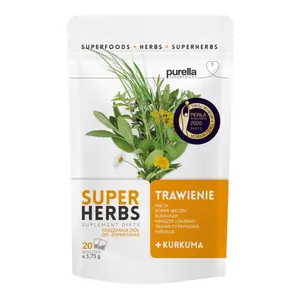 Trà Thảo Mộc Hỗ Trợ Tiêu Hoá, Super Herbs Digestion, Herbal Infusion with Turmeric, 20 Gói (35g) - PURELLA