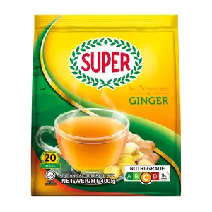 Trà Gừng Hòa Tan, Tea Infusions, Ginger, 20 Gói (400g) - SUPER