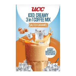 Cà Phê Sữa Đá Vị Caramen Muối, Iced Creamy 3 in 1 Coffee Mix, Salted Caramel, 10 Gói (250g) - UCC
