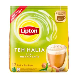 Trà Sữa Vị Gừng, Teh Halia, 3 in 1 Ginger Milk Tea Latte, 12 Gói (240g) - LIPTON