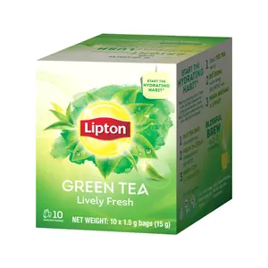 Trà Xanh Sống Động Tươi Mới, Green Tea, 10 Gói (15g) - LIPTON