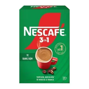 Cà Phê Hòa Tan Vị Rang Đậm, 3 in 1 Instant Coffee, Strong, 18 Gói (288g) - NESCAFE