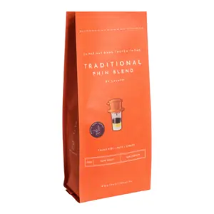 Cà Phê Hạt Rang Truyền Thống, Traditional Phin Blend, Whole Bean Coffee, Cacao Nibs Nuts Syrupy (250g) - LACAPH